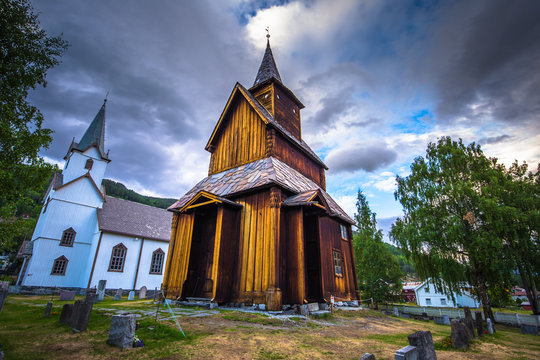 Torpo Stave Church - July 30, 2018: The Torpo Stave Church in Norway