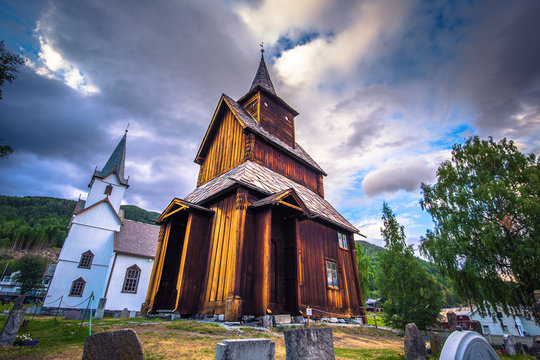 Torpo Stave Church - July 30, 2018: The Torpo Stave Church in Norway