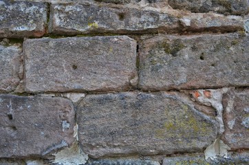 old sandstone wall in wallpaper format