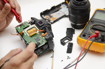 dismantled camera,  repair.