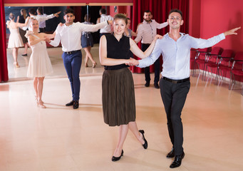 People practicing passionate samba