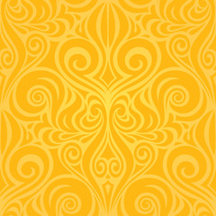 Yellow wedding wallpaper background pattern vintage design