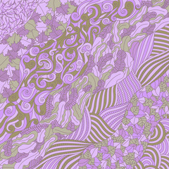 Autumn Pattern violet and greenish grey