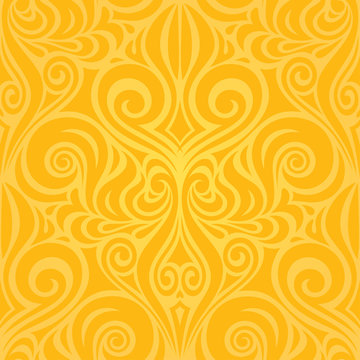 Yellow wedding wallpaper background pattern vintage design Stock Vector |  Adobe Stock