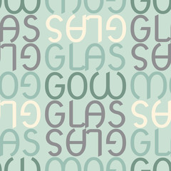 Glasgow, Scotland seamless pattern