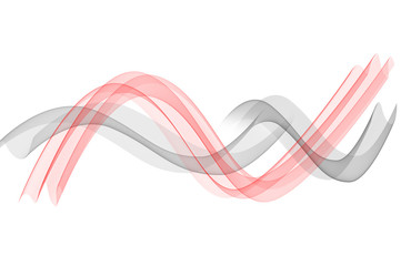 Abstract red background cloth or liquid wave illustration of wavy folds of silk texture satin or velvet material or red luxurious Christmas background