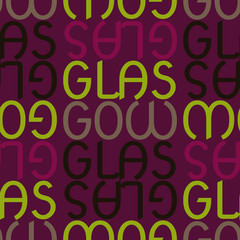 Glasgow, Scotland seamless pattern