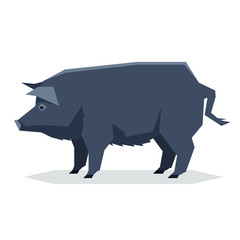 Flat geometric Guinea Hog