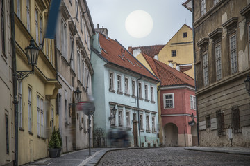 beautiful old streets of Prague.
