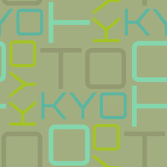 Tokyo, Japan seamless pattern