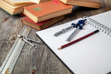 Technical Drawing with Compass, Pencil & Steel Rule