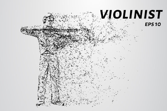 The violinist plays the violin. Music concept design.