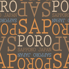 sapporo, japan seamless pattern