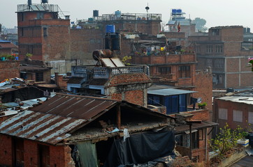 city ​​in Nepal after earthquake 2015