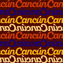 Cancun, mexico seamless pattern