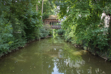 Panorama mit einsamem Haus in Waiblingen, Deutschland