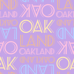 Oakland, USA seamless pattern