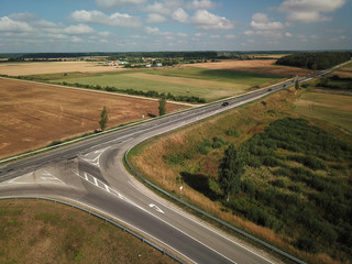 Road in top view