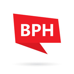 BPH (Benign Prostatic Hyperplasia) on speach bubble- vector illustration