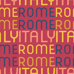 Rome, Italy seamless pattern