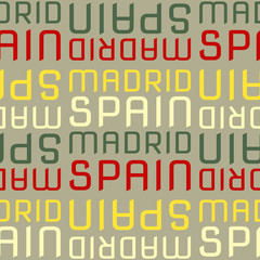 Madrid, Spain seamless pattern