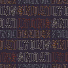 Lyons, France seamless pattern