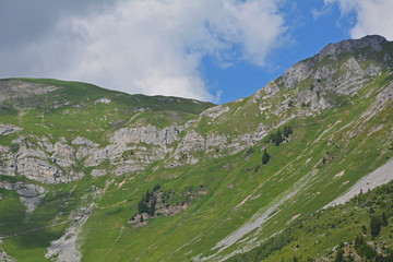 Fototapeta na wymiar Blick zum Chinzigpass (2073m)