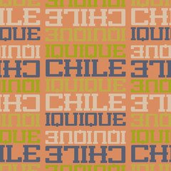 Chile, south america seamless pattern