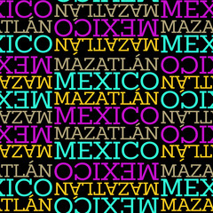 Mazatlan, Mexico seamless pattern