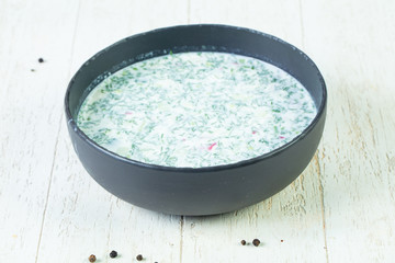 Russian Okroshka soup
