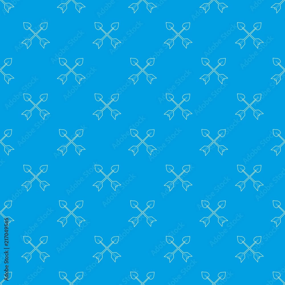 Poster cross arrows pattern vector seamless blue repeat for any use