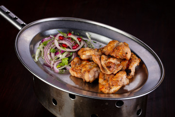 Chicken barbeque with onion