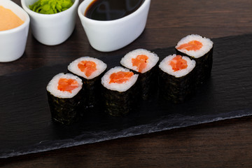Appetizing sushi roll