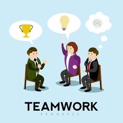 Group of businessmen talking. Teamwork