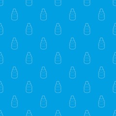 Bottle with pipette for vaping pattern vector seamless blue repeat for any use