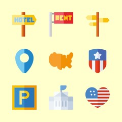 flag icons set. fourth, corn, states and 4th graphic works