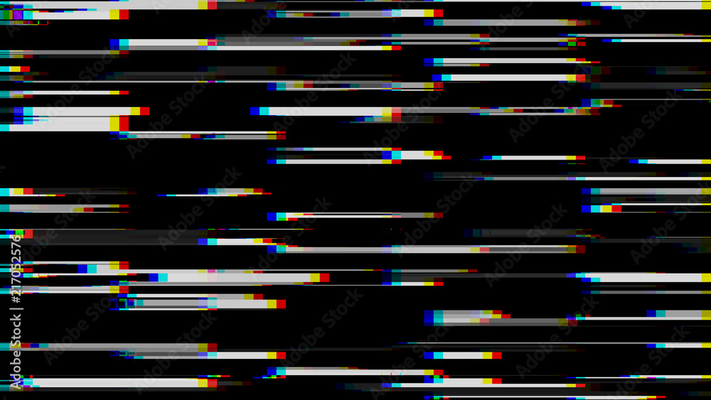 Fototapete glitch effect. computer screen error. error video. abstract digital pixel noise. tv signal fail. gli