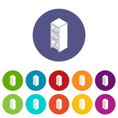 Fototapeta premium File wardrobe icons color set vector for any web design on white background