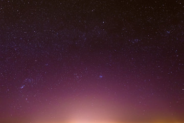 Fototapeta na wymiar Night Starry Sky With Glowing Stars. Nature