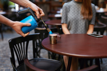 Craft Coffee In Cafe For Woman