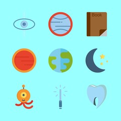 Fototapeta premium 9 science icons set