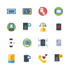 16 telephone icons set