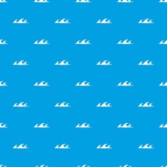 Small sea wave pattern vector seamless blue repeat for any use