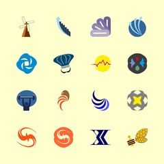 16 logo icons set