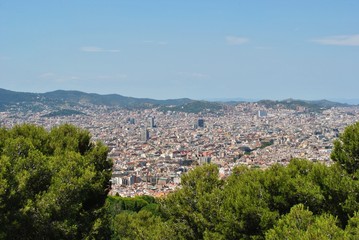 Fototapeta na wymiar Panorama Barcelony