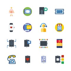 telephone vector icons set. train ticket, telemarketer, pregnantcy and phone call in this set