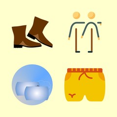 summer icons set. retro, shorts, rain and isolated graphic works