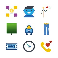 business icons set. cloth, fight, bulb and development graphic works