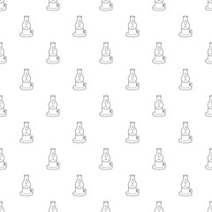 Gas lamp icon in outline style isolated on white background. Illumination symbol