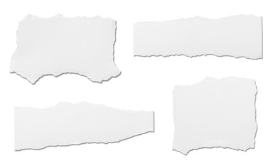 Fototapeta premium white paper ripped message torn